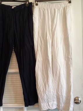Abercrombie & Fitch Wide-Leg Pants in Black and White
